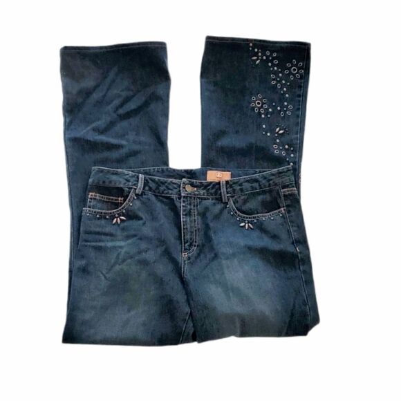 Dana Buchman Ileana Wide Leg Jeans Sz 12 - Picture 1 of 12